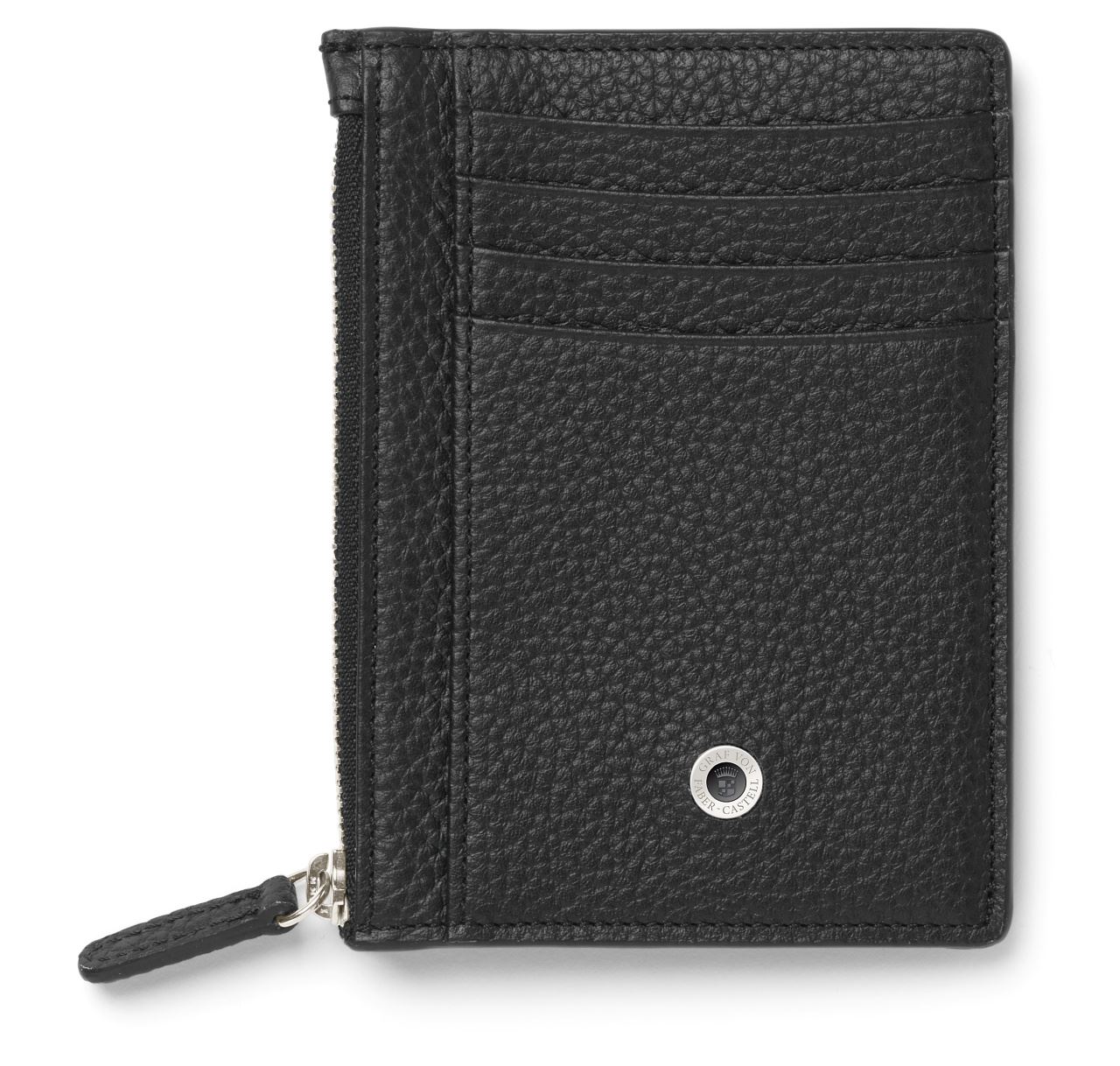 Graf-von-Faber-Castell - Porte-carte de crédit avec zip Cashmere, Noir