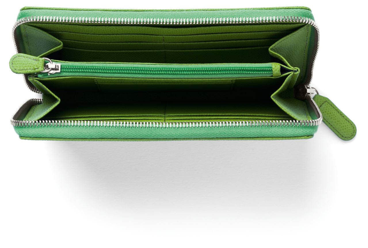 Graf-von-Faber-Castell - Portefeuille Epsom pour femme avec zip, Vert Reptile