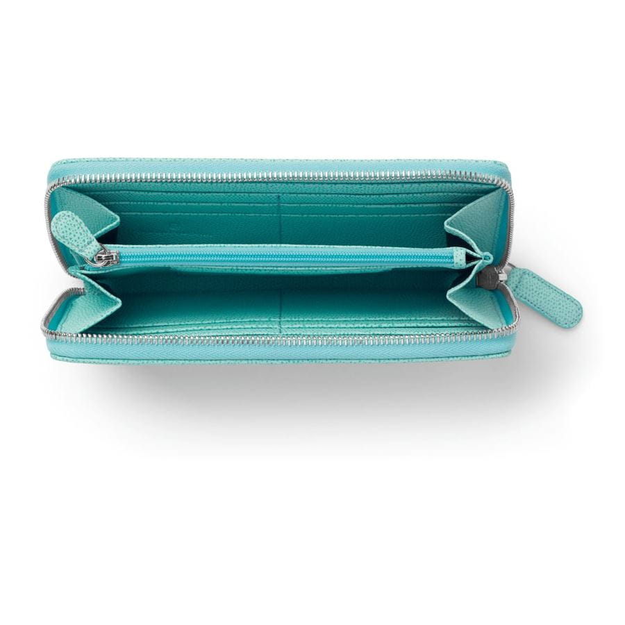 Graf-von-Faber-Castell - Portefeuille Epsom pour femme avec zip, Turquoise