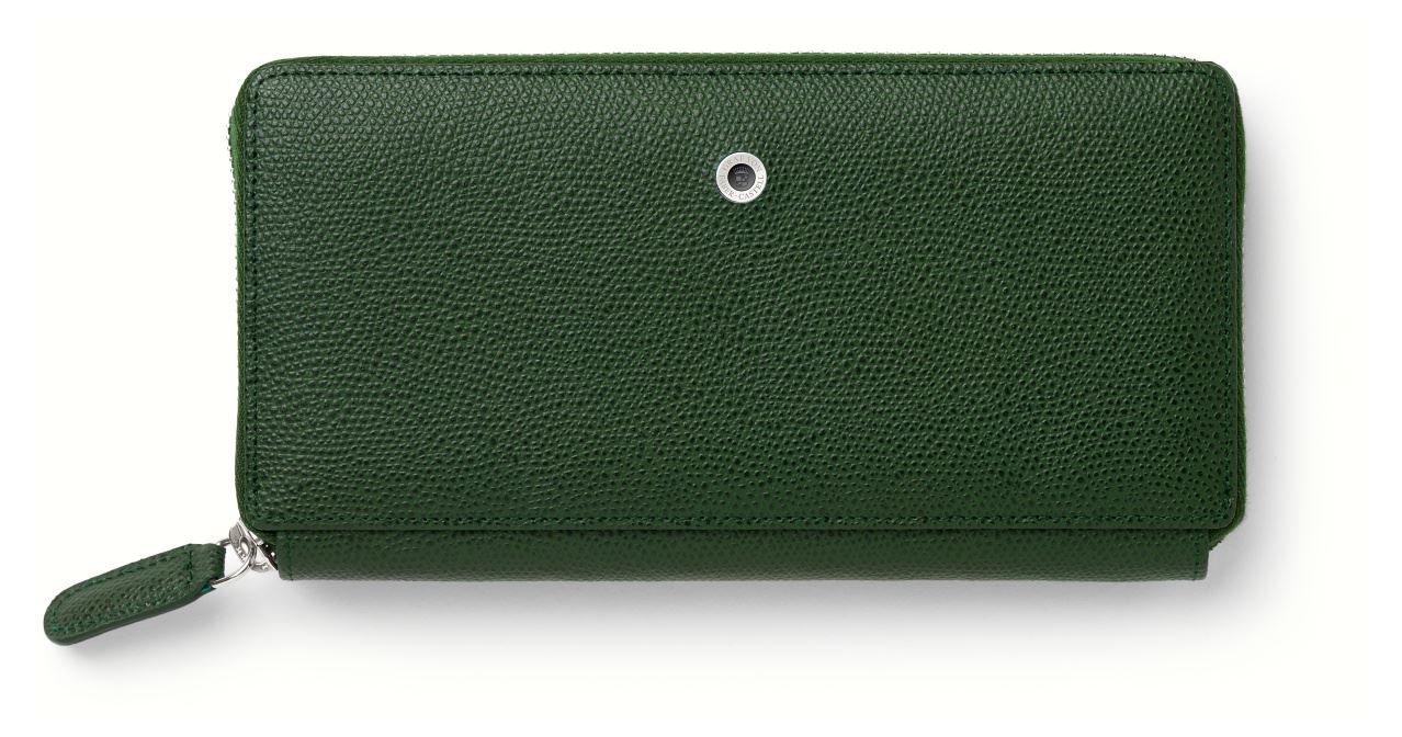 Graf-von-Faber-Castell - Portefeuille zippé pour femme, Vert Olive