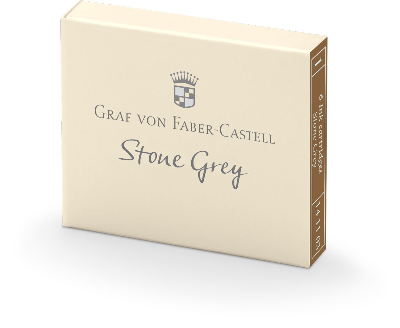 Graf-von-Faber-Castell - 6 cartouches d'encre, Gris pierre