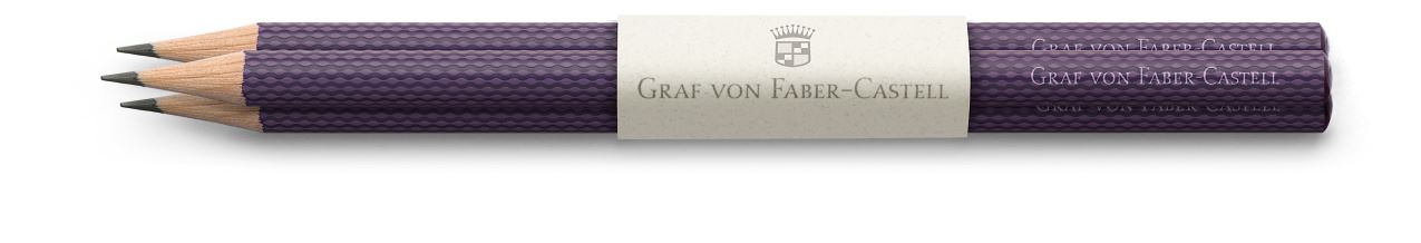 Graf-von-Faber-Castell - 3 crayons graphite Guilloché, Violet