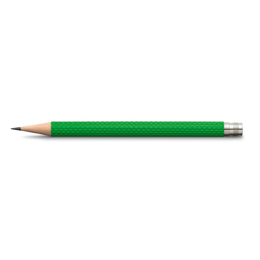 Graf-von-Faber-Castell - 3 crayons graphite de poche Guilloché, Vert Reptile