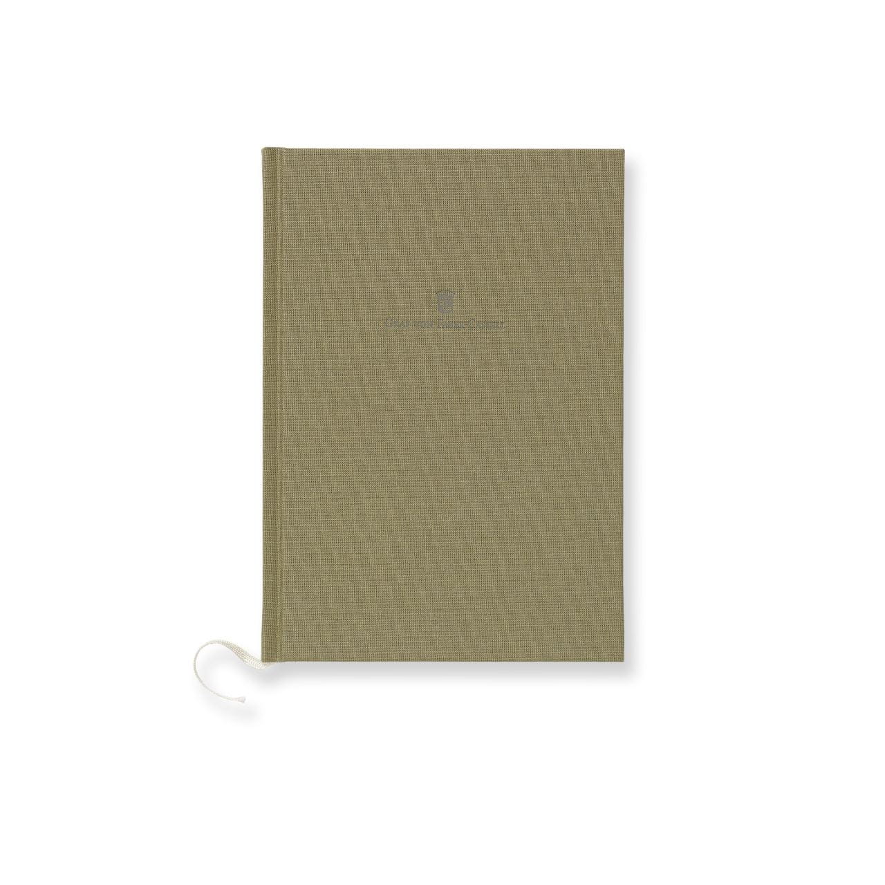 Graf-von-Faber-Castell - Cahier relié en lin A5 Vert Olive