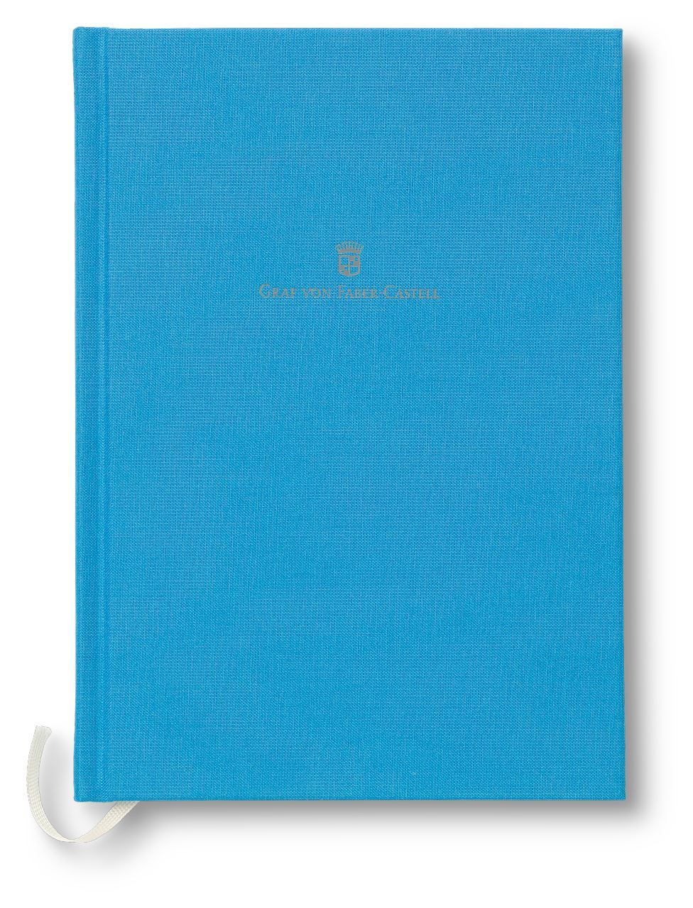 Graf-von-Faber-Castell - Cahier relié en lin A5, Bleu Azur