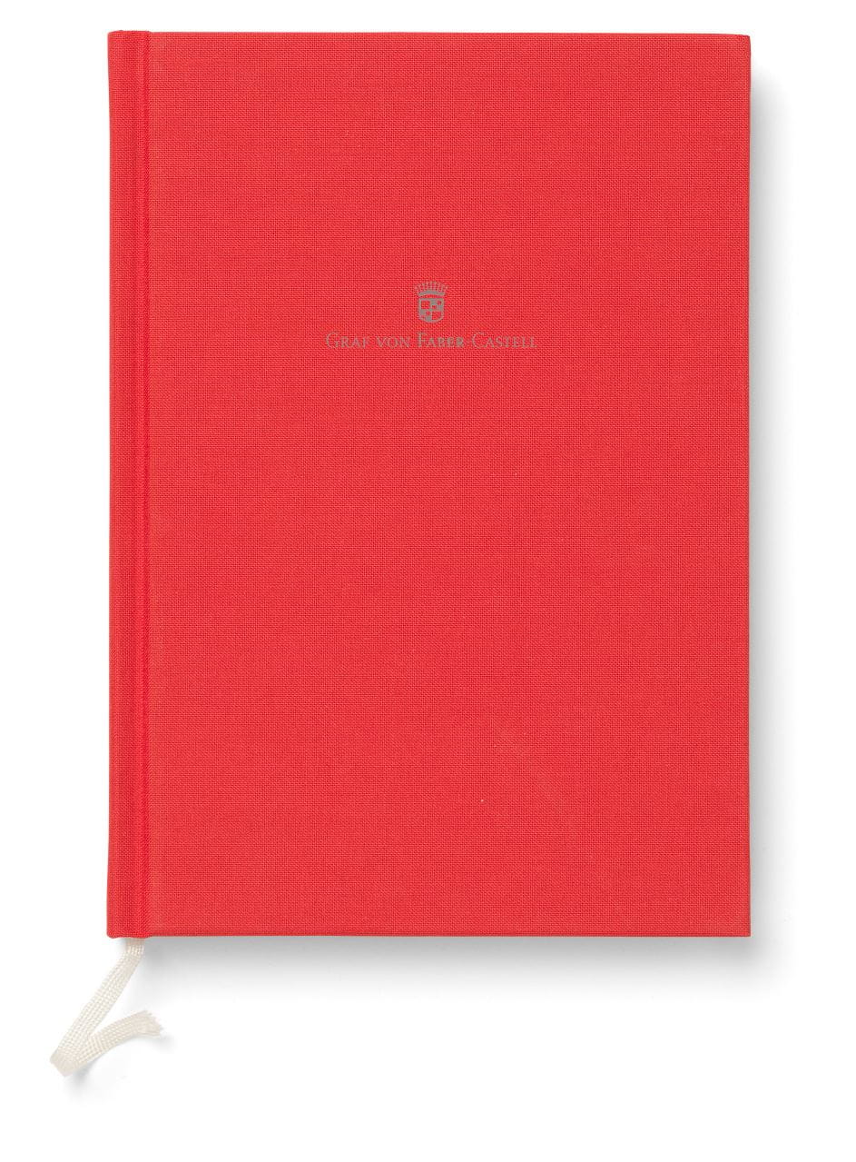 Graf-von-Faber-Castell - Cahier relié en lin A5 Rouge Indien