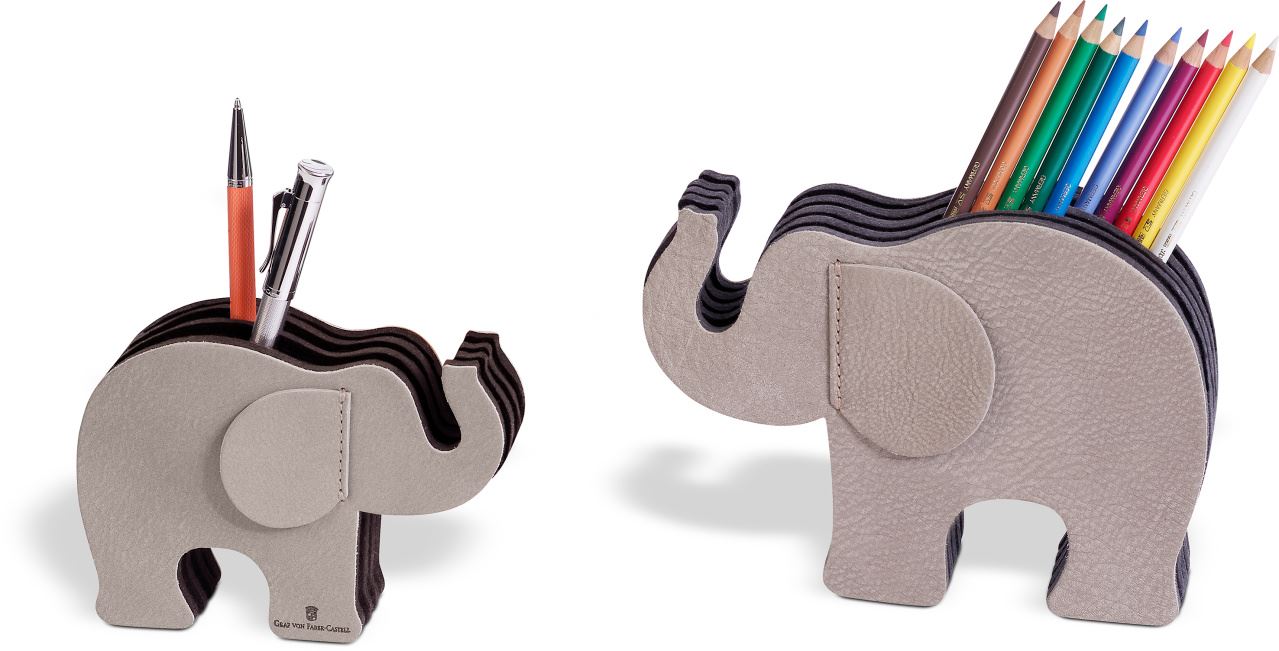 Graf-von-Faber-Castell - Pot à stylos éléphant petit, Gris