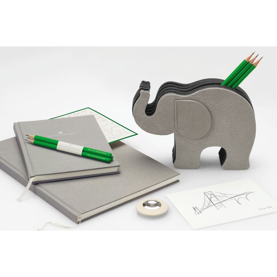 Graf-von-Faber-Castell - Pot à stylos éléphant moyen, Gris