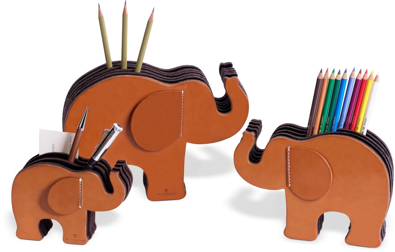 Graf-von-Faber-Castell - Pot à stylos éléphant moyen, Nature