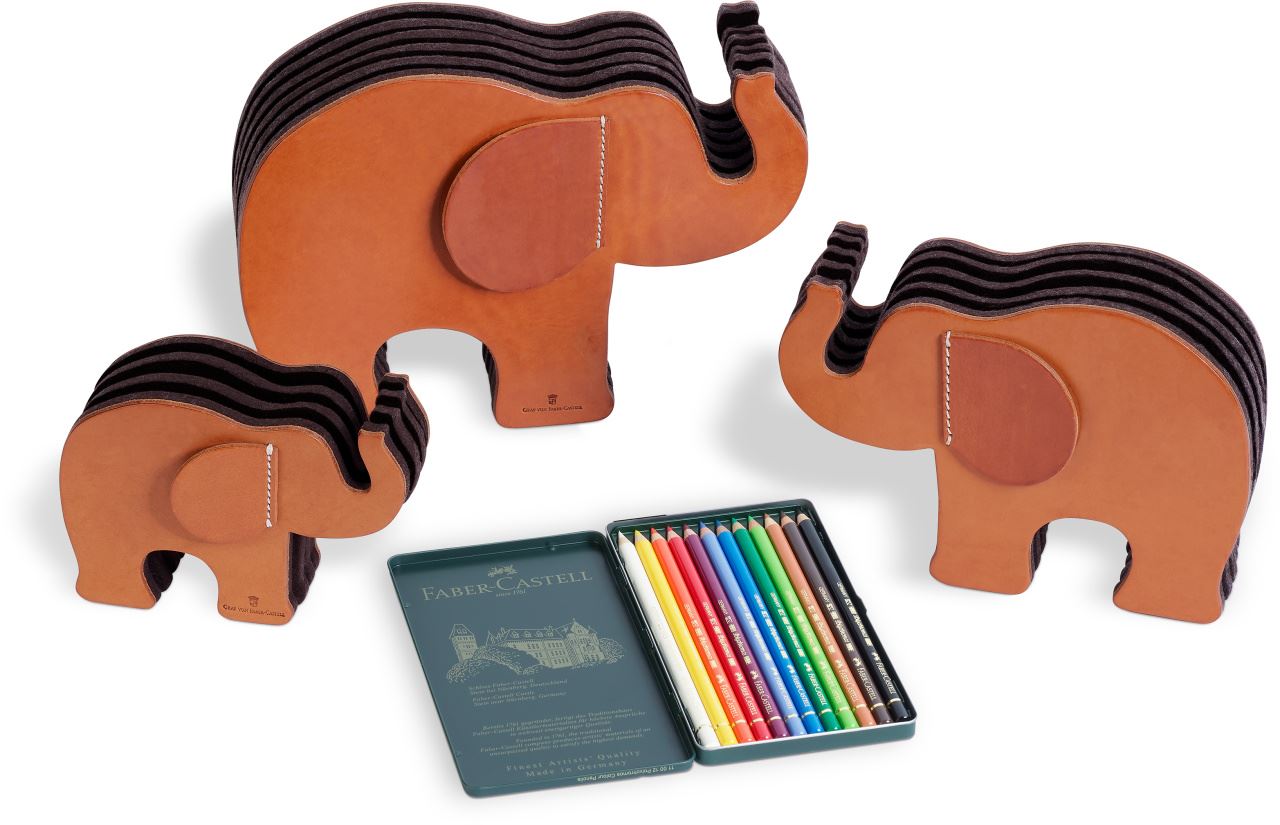Graf-von-Faber-Castell - Pot à stylos éléphant moyen, Nature